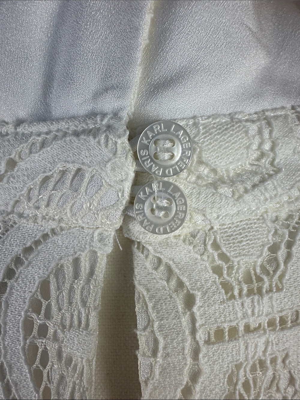 Karl Lagerfeld Paris Sleeveless Lace Blouse - Picture 7 of 10